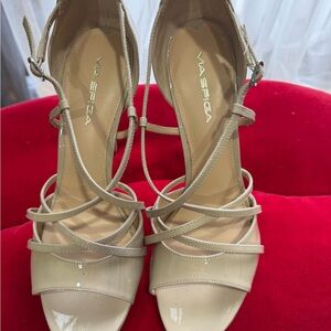 Via Spiga Beige Strappy Heels